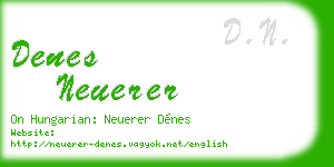 denes neuerer business card