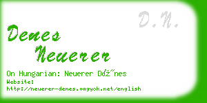 denes neuerer business card